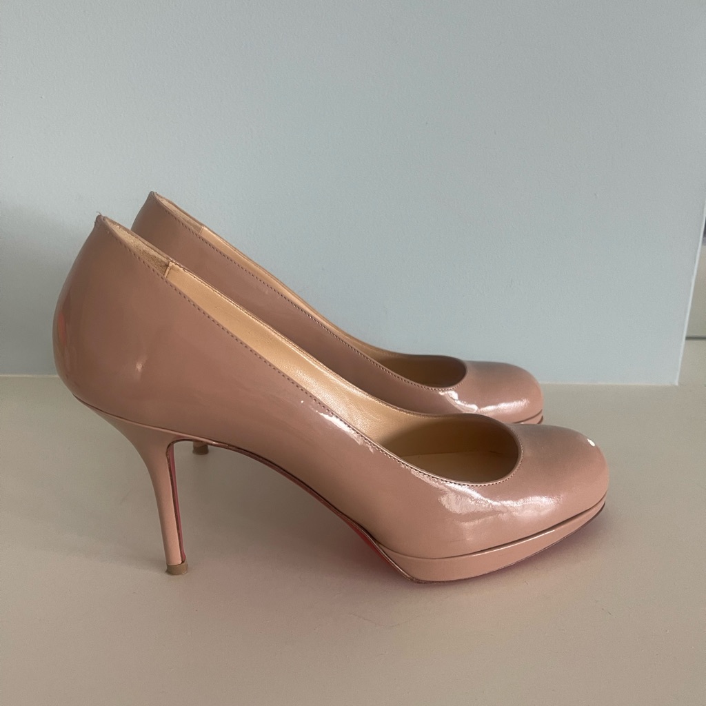 Christian Louboutin Patent Calf (Nude) Pump
